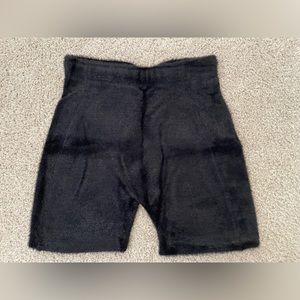 Whitney Simmons Gym Shark Cozy Biker Shorts in Black Size Large